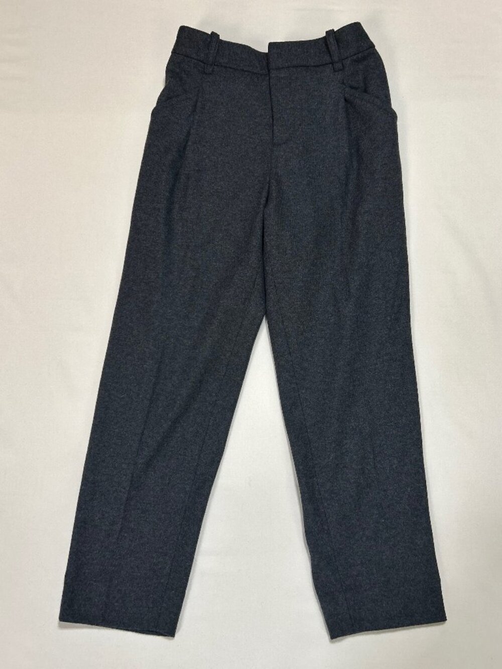 Banana Republic Dress Pants; Pleated; Size 4; 75% Wool; Dark Grey